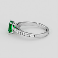 1.06 Ct. Emerald Ring, 18K White Gold 4