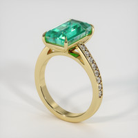 3.72 Ct. Emerald Ring, 18K Yellow Gold 2