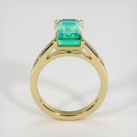 3.72 Ct. Emerald Ring, 18K Yellow Gold 3