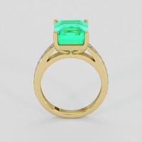 5.21 Ct. Emerald Ring, 18K Yellow Gold 3