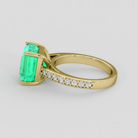5.21 Ct. Emerald Ring, 18K Yellow Gold 4