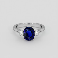 3.12 Ct. Blue Sapphire Ring, Platinum 950 1