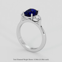 3.12 Ct. Blue Sapphire Ring, Platinum 950 2