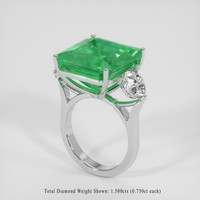 10.65 Ct. Emerald Ring, Platinum 950 2