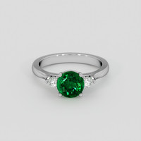 1.31 Ct. Emerald Ring, Platinum 950 1