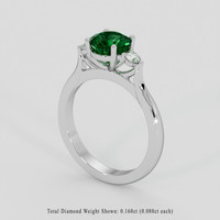 1.31 Ct. Emerald Ring, Platinum 950 2