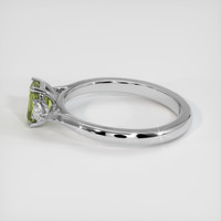 0.82 Ct. Yellowish Green Sapphire Ring, Platinum 950 4