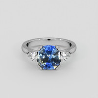 2.55 Ct. Bi Color Sapphire Ring, Platinum 950 1