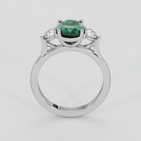 2.22 Ct. Bluish Green Sapphire Ring, Platinum 950 3