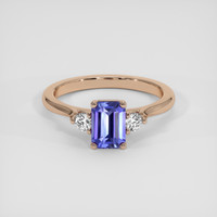 1.08 Ct. Violet Sapphire Ring, 14K Rose Gold 1