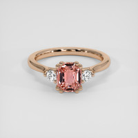 1.22 Ct. Padparadscha Sapphire Ring, 14K Rose Gold 1
