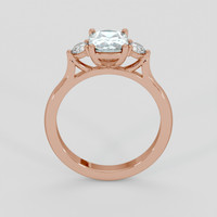 1.31 Ct. Greyish Blue Sapphire Ring, 14K Rose Gold 3