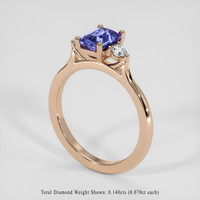 1.08 Ct. Violet Sapphire Ring, 18K Rose Gold 2