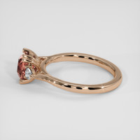 1.22 Ct. Padparadscha Sapphire Ring, 18K Rose Gold 4