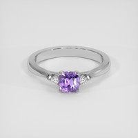 0.83 Ct. Purple Sapphire Ring, Silver 1