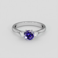1.20 Ct. Bluish Purple Sapphire Ring, Silver 1