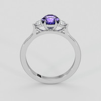 1.20 Ct. Bluish Purple Sapphire Ring, Silver 3