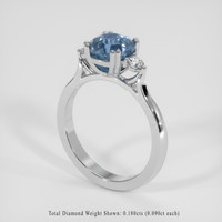 2.31 Ct. Bi Color Sapphire Ring, 14K White Gold 2