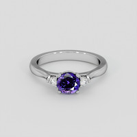 1.14 Ct. Bluish Purple Sapphire Ring, 14K White Gold 1
