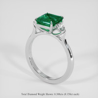 2.02 Ct. Emerald Ring, 18K White Gold 2