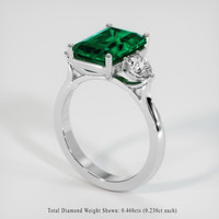 2.22 Ct. Emerald Ring, 18K White Gold 2