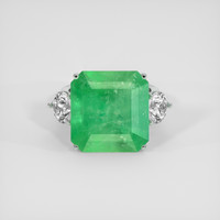 10.65 Ct. Emerald Ring, 18K White Gold 1