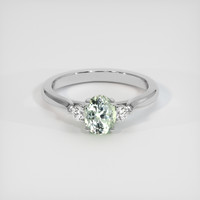 0.99 Ct. Sapphire Ring, 18K White Gold 1