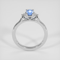 0.85 Ct. Blue Sapphire Ring, 18K White Gold 3