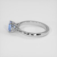 0.85 Ct. Blue Sapphire Ring, 18K White Gold 4