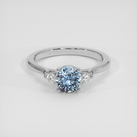 1.38 Ct. Blue Sapphire Ring, 18K White Gold 1