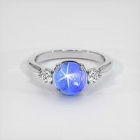 3.60 Ct. Bluish Purple Sapphire Ring, 18K White Gold 1