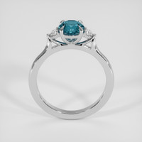 1.34 Ct. Greenish Blue Sapphire Ring, 18K White Gold 3