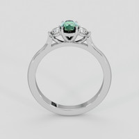 0.79 Ct. Bluish Green Sapphire Ring, 18K White Gold 3