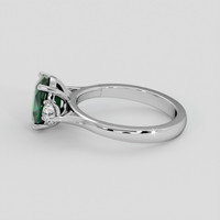 2.22 Ct. Bluish Green Sapphire Ring, 18K White Gold 4