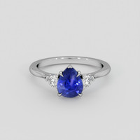 1.46 Ct. Blue Sapphire Ring, 18K White Gold 1