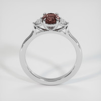 0.85 Ct. Brown Sapphire Ring, 18K White Gold 3