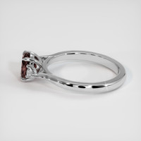 0.85 Ct. Brown Sapphire Ring, 18K White Gold 4