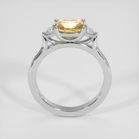 1.45 Ct. Orangish Yellow Sapphire Ring, 18K White Gold 3