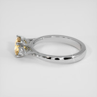 1.45 Ct. Orangish Yellow Sapphire Ring, 18K White Gold 4