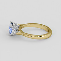 1.87 Ct. Purplish Blue Sapphire Ring, 14K White & Yellow 4
