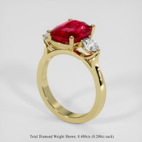 3.01 Ct. Ruby Ring, 10K Yellow Gold 2