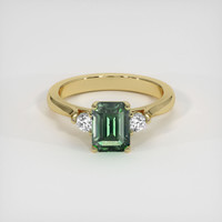2.15 Ct. Green Sapphire Ring, 10K Yellow Gold 1