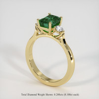 2.15 Ct. Green Sapphire Ring, 10K Yellow Gold 2