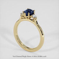 1.33 Ct. Blue Sapphire Ring, 14K Yellow Gold 2