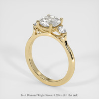2.08 Ct. White Sapphire Ring, 14K Yellow Gold 2