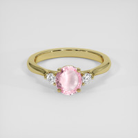1.24 Ct. Pink Sapphire Ring, 14K Yellow Gold 1
