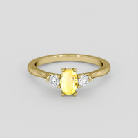 0.81 Ct. Yellow Sapphire Ring, 14K Yellow Gold 1