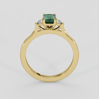 0.84 Ct. Green Sapphire Ring, 18K Yellow Gold 3