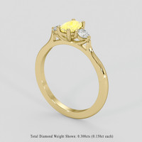 0.81 Ct. Yellow Sapphire Ring, 18K Yellow Gold 2