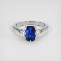 1.64 Ct. Blue Sapphire Ring, 14K Yellow & White 1